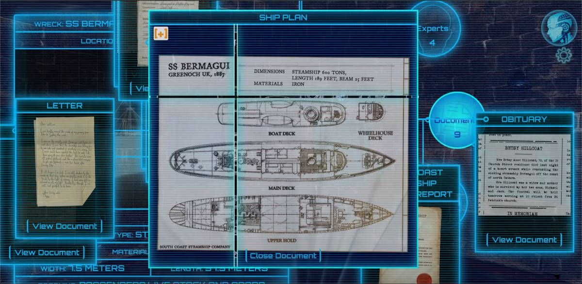 Screenshot from a video game showing a vessel blueprint