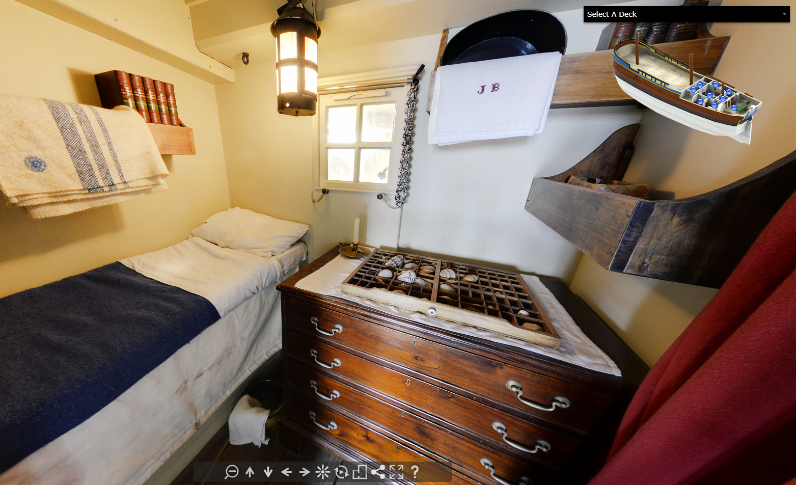 Screenshot of inside ships cabin