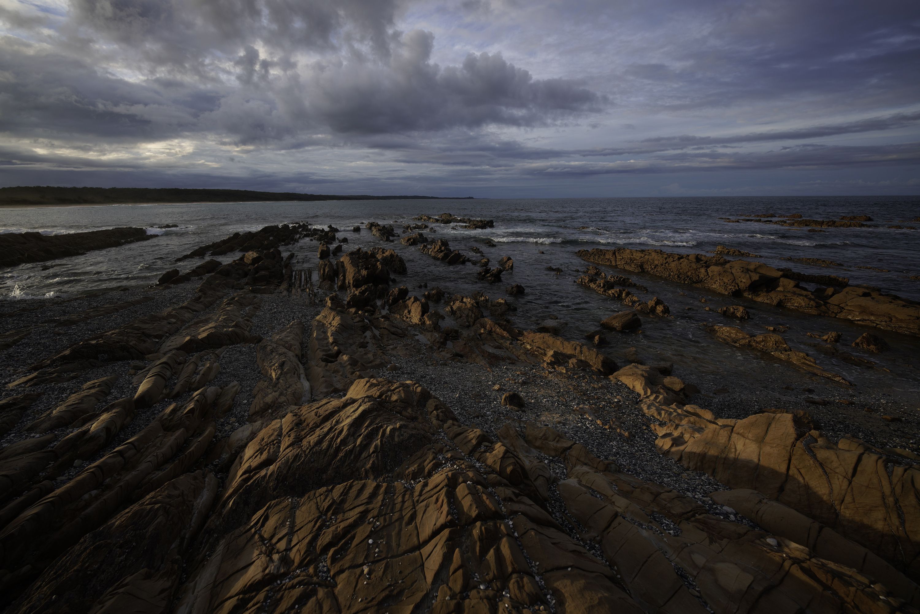 Rock pools at low tide