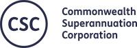 Logo for Commonwealth Superannuation Corporation with the letters CSC in a circle.