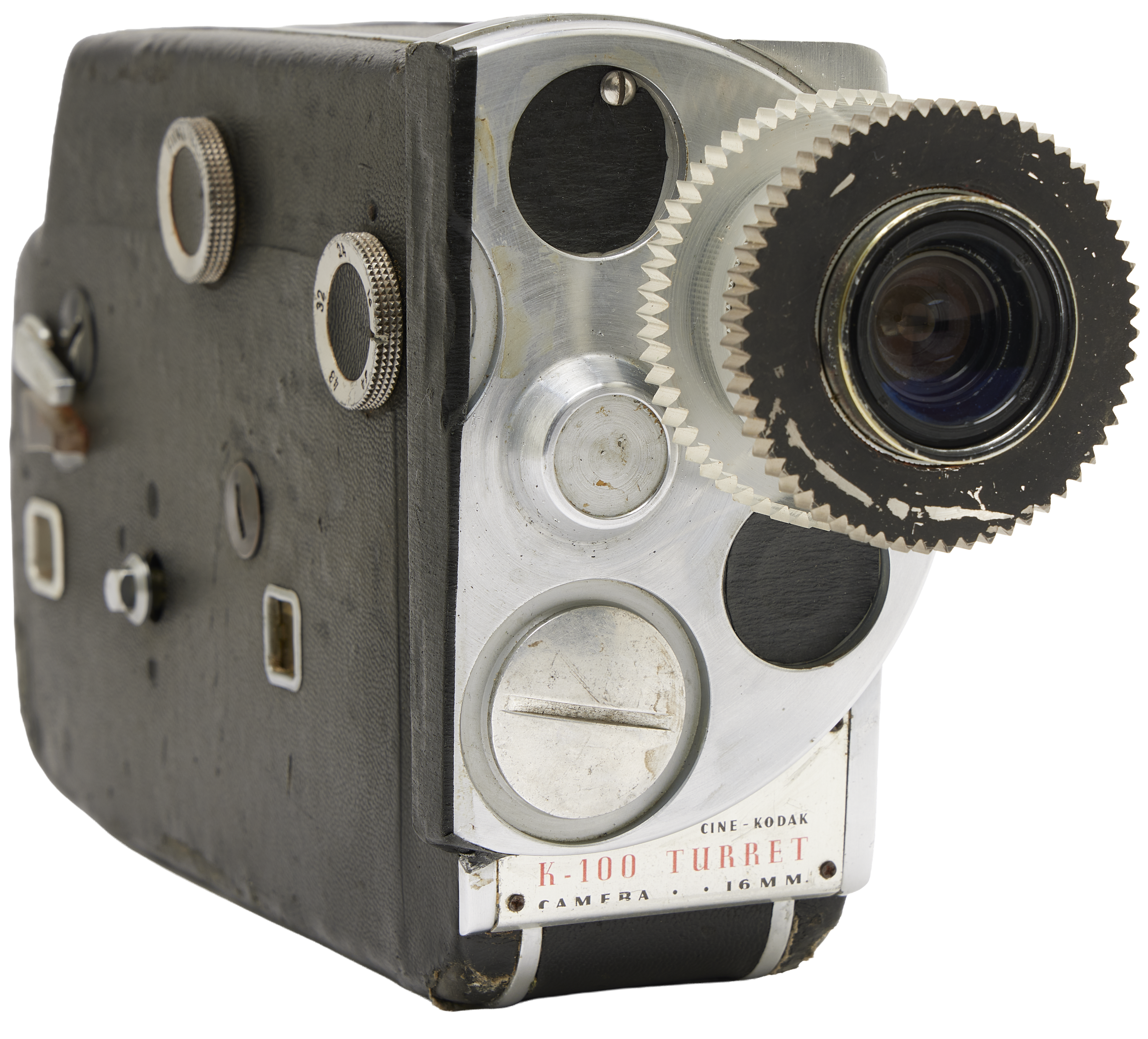 Photograph of an old black and silver camera