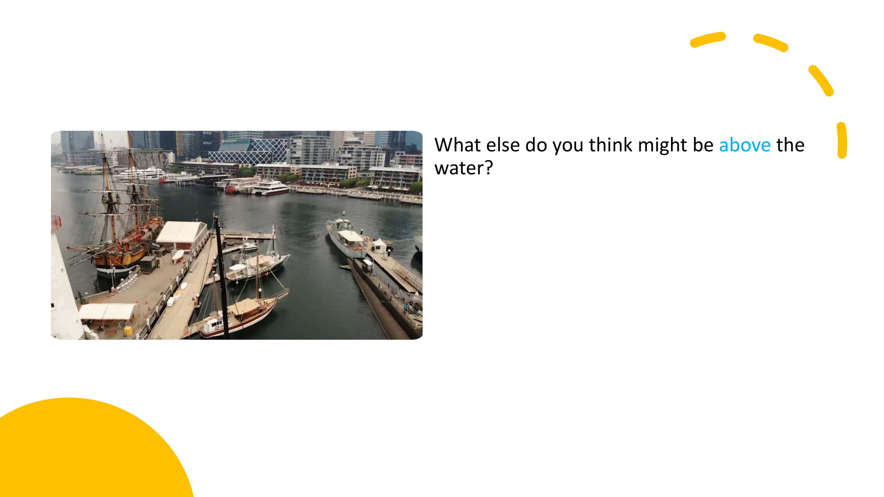 What else do you think might be above the  water?