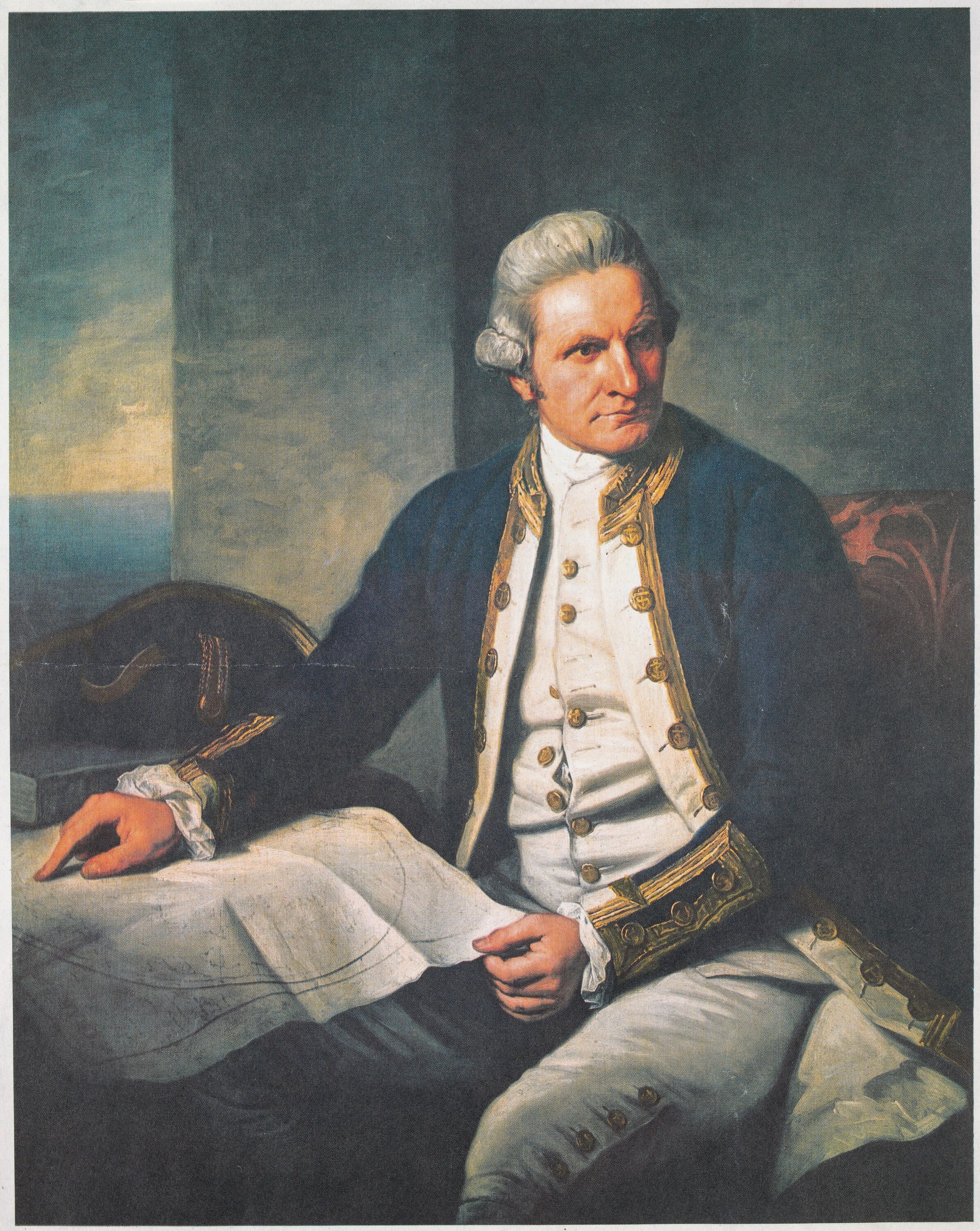 A portrait of Captain James Cook