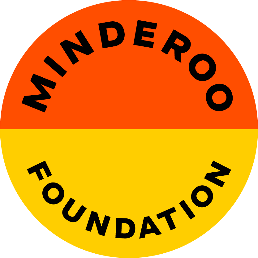 Orange and yellow circular logo for the Minderoo Foundation